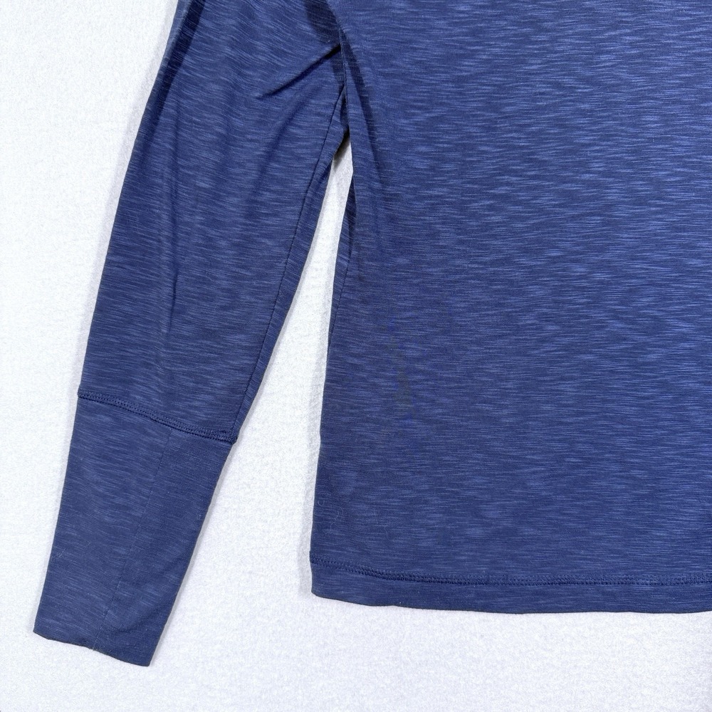 Title Nine Top Womens Small Matahari Long Sleeve Stretch V Neck Blue Athletic - Picture 8 of 13